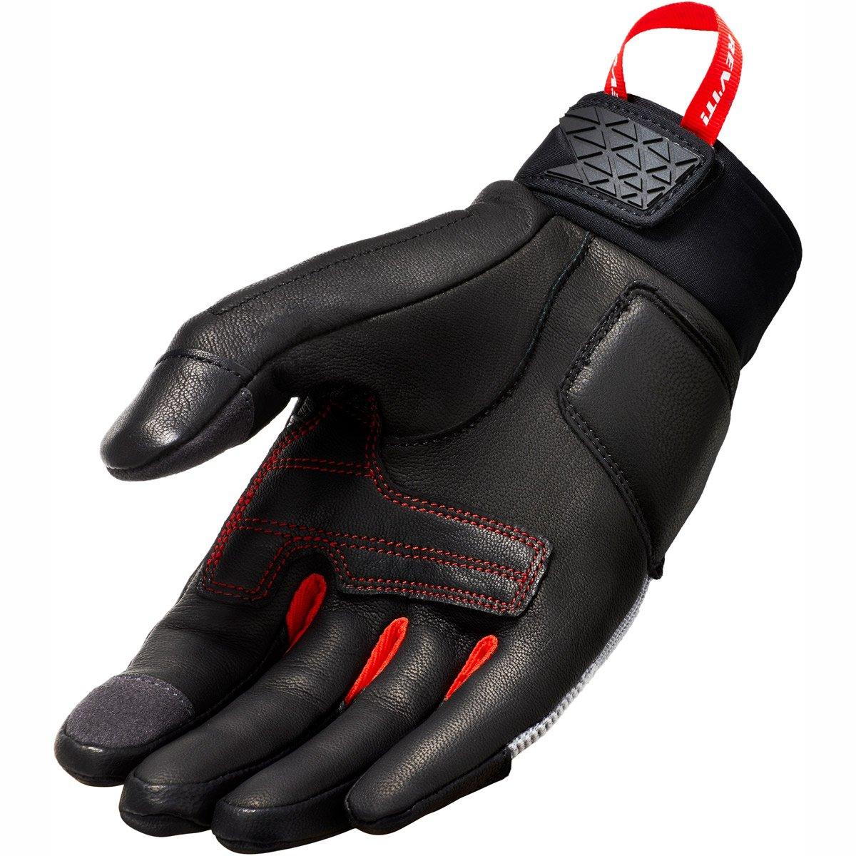 Rev It! Kinetic Gloves Light Grey Black - Mesh Motorcycle Gloves