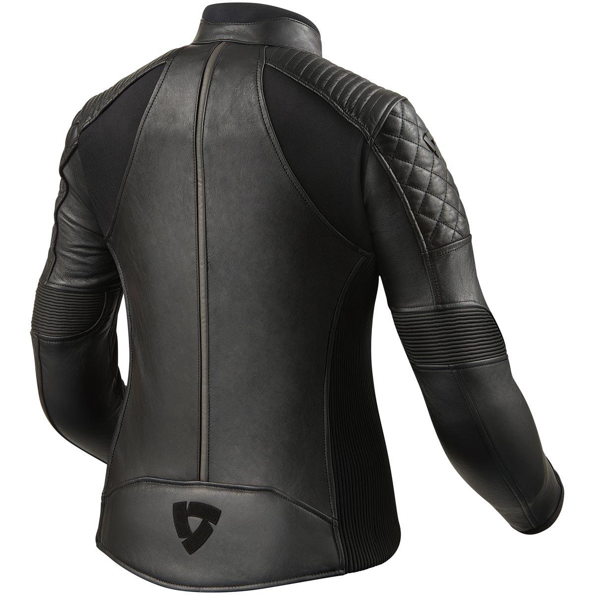 Rev It! Luna Leather Jacket Black - Motorcycle Leathers