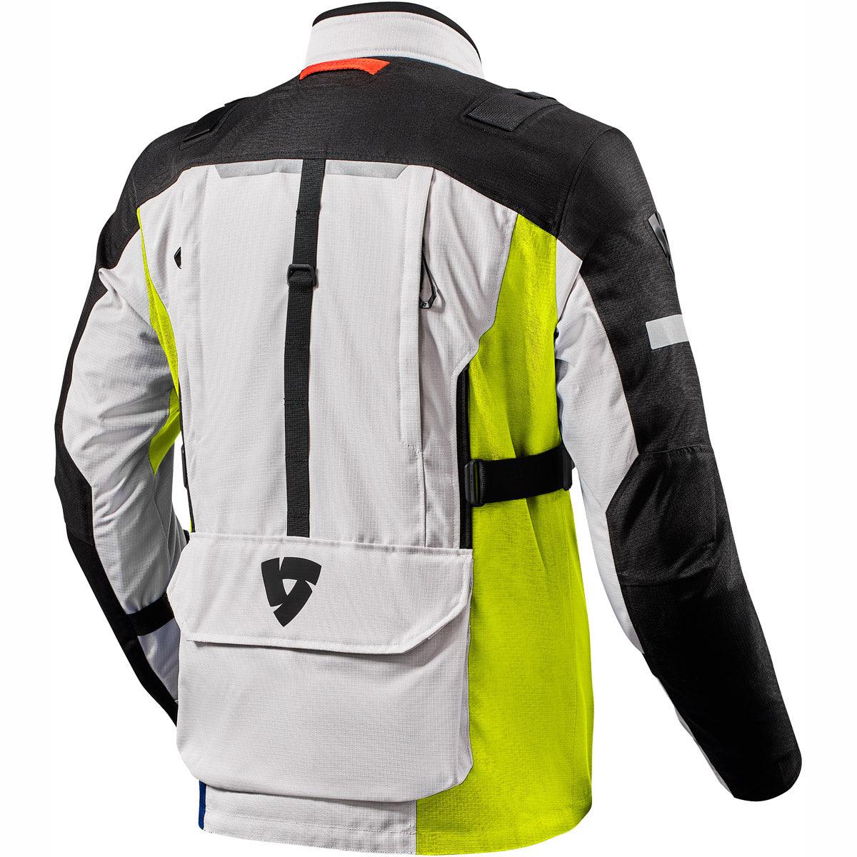 Rev It Sand 4 Jacket 3L H2O WP Silver Neon Yel - Motorcycle Clothing