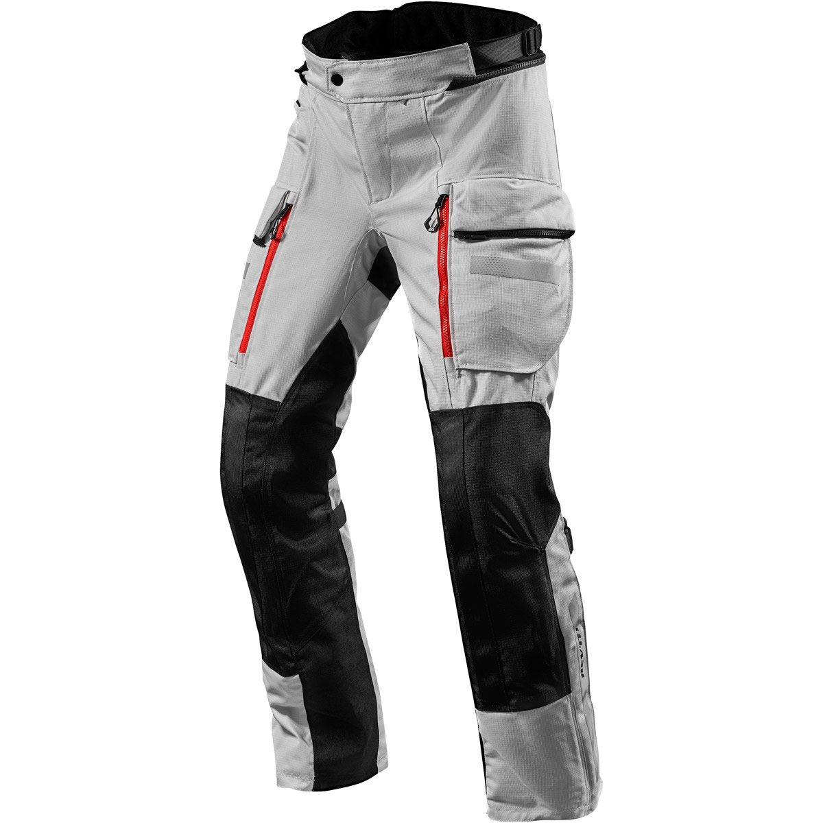Rev It Sand 4 Trousers H2O 34in Leg WP Silver Black - Motorcycle Trousers