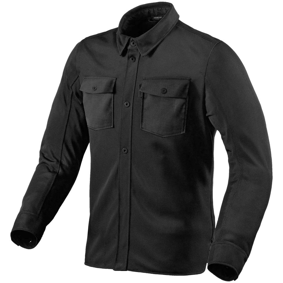 Rev It! Tracer 2 Overshirt Air - Black - Browse our range of Clothing: Overshirts - getgearedshop 