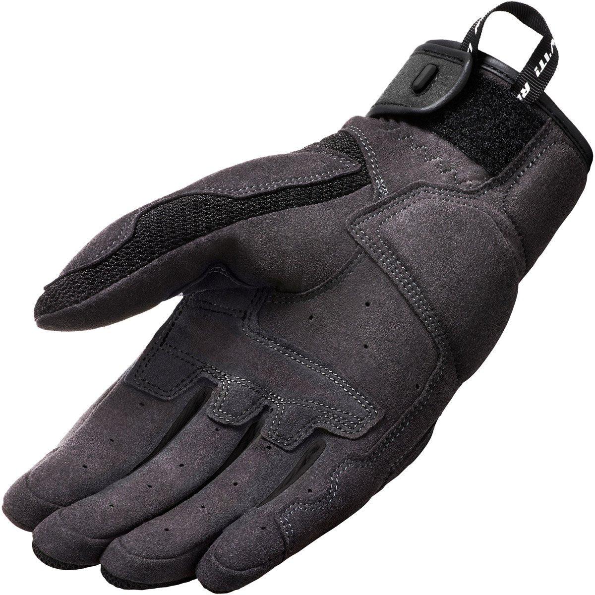 Rev It! Volcano Gloves Black Black - Mesh Motorcycle Gloves