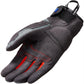 Rev It! Volcano Gloves Black Grey - Mesh Motorcycle Gloves