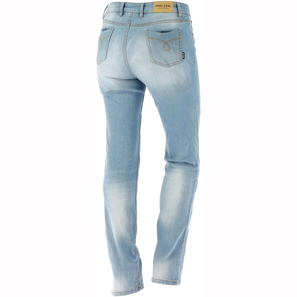 Richa Nora Jeans Ladies 32in Leg Blue - Armoured Jeans