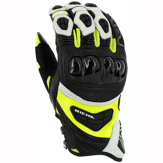 Richa Stealth Gloves Black White Yellow XXL