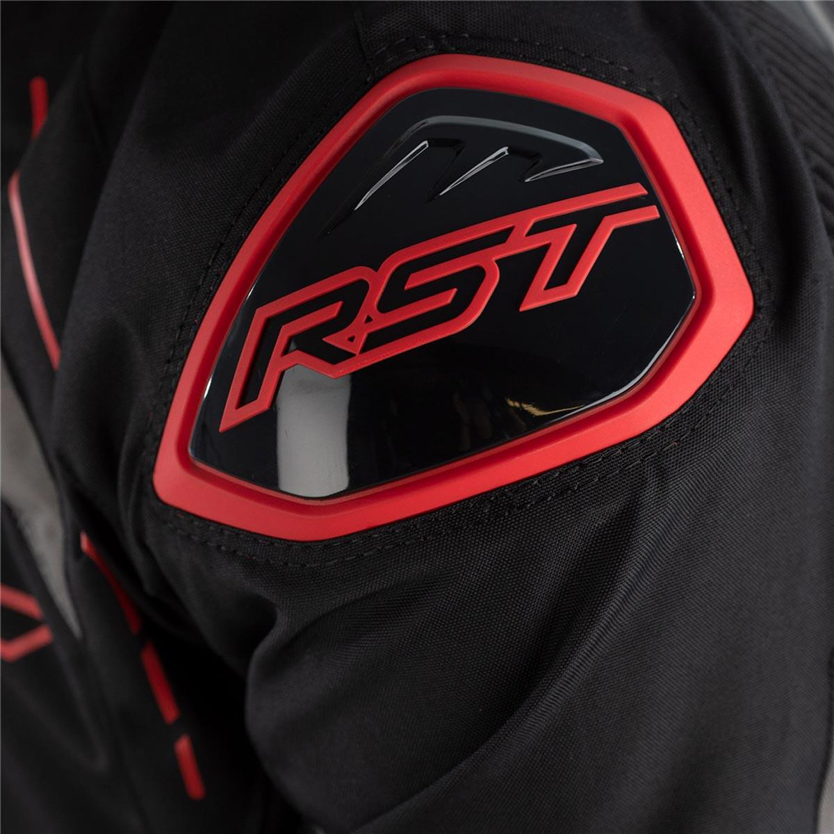 RST S-1 Textile Jacket CE WP - Black Grey Red - Browse our range of Clothing: Jackets - getgearedshop 