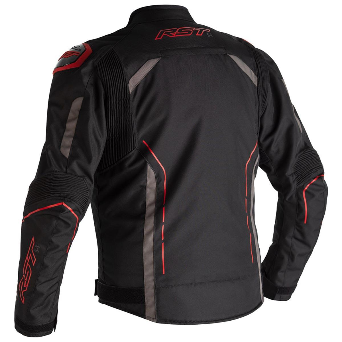 RST S-1 Textile Jacket CE WP - Black Grey Red - Browse our range of Clothing: Jackets - getgearedshop 
