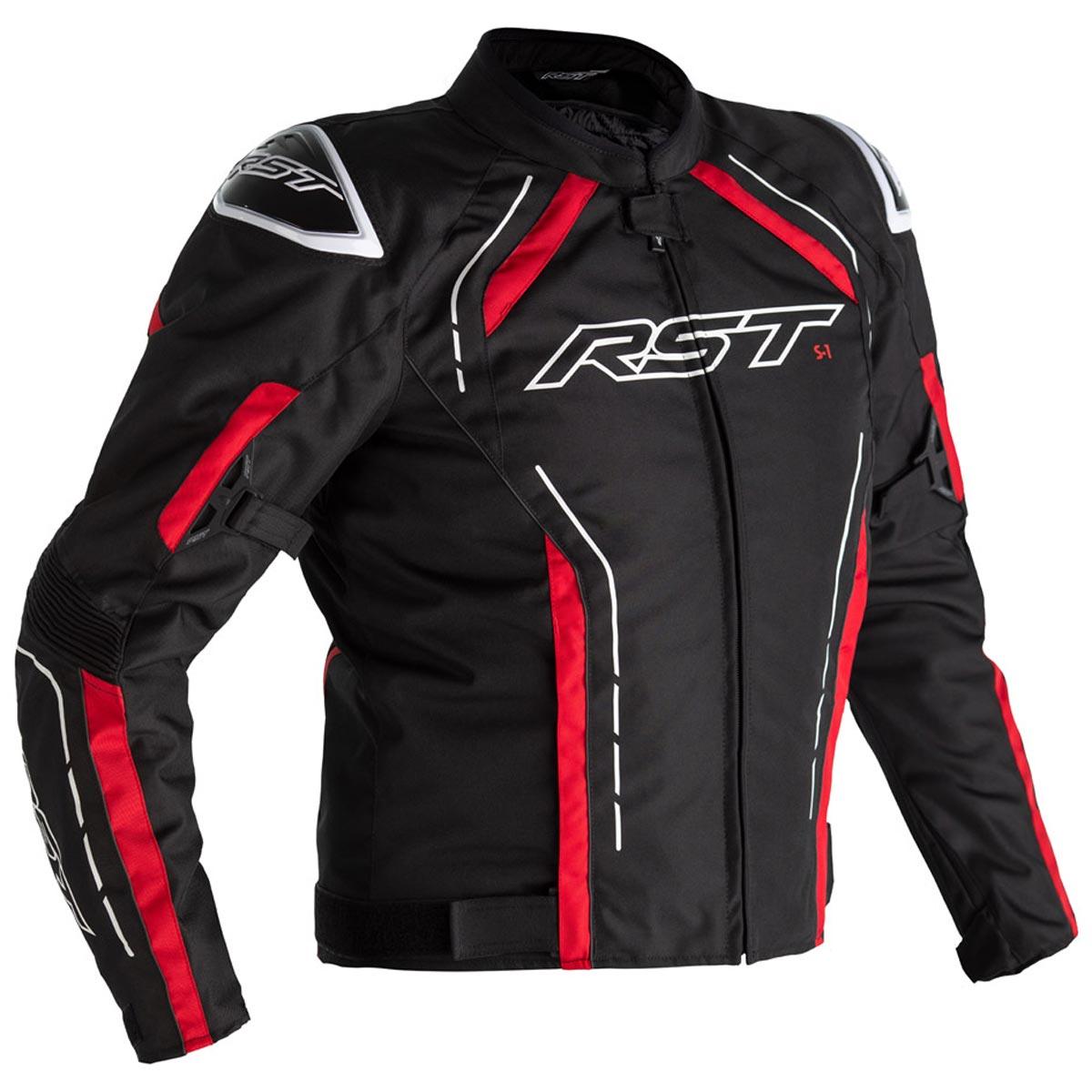 RST S-1 Textile Jacket CE WP - Black Red White - Browse our range of Clothing: Jackets - getgearedshop 