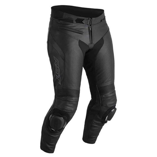 RST Sabre Leather Trousers Short 30in Leg - Black