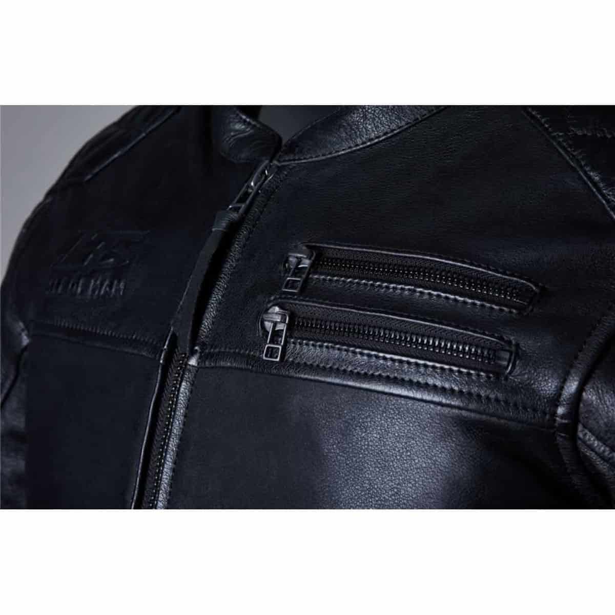 RST Hillberry 2 leather jacket zip detail