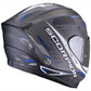 Scorpion Exo-391 Helmet Haut - Black Silver Blue back