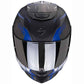 Scorpion Exo-391 Helmet Haut - Black Silver Blue front