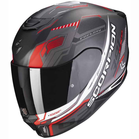 Scorpion Exo-391 Helmet Haut - Black Silver Red main