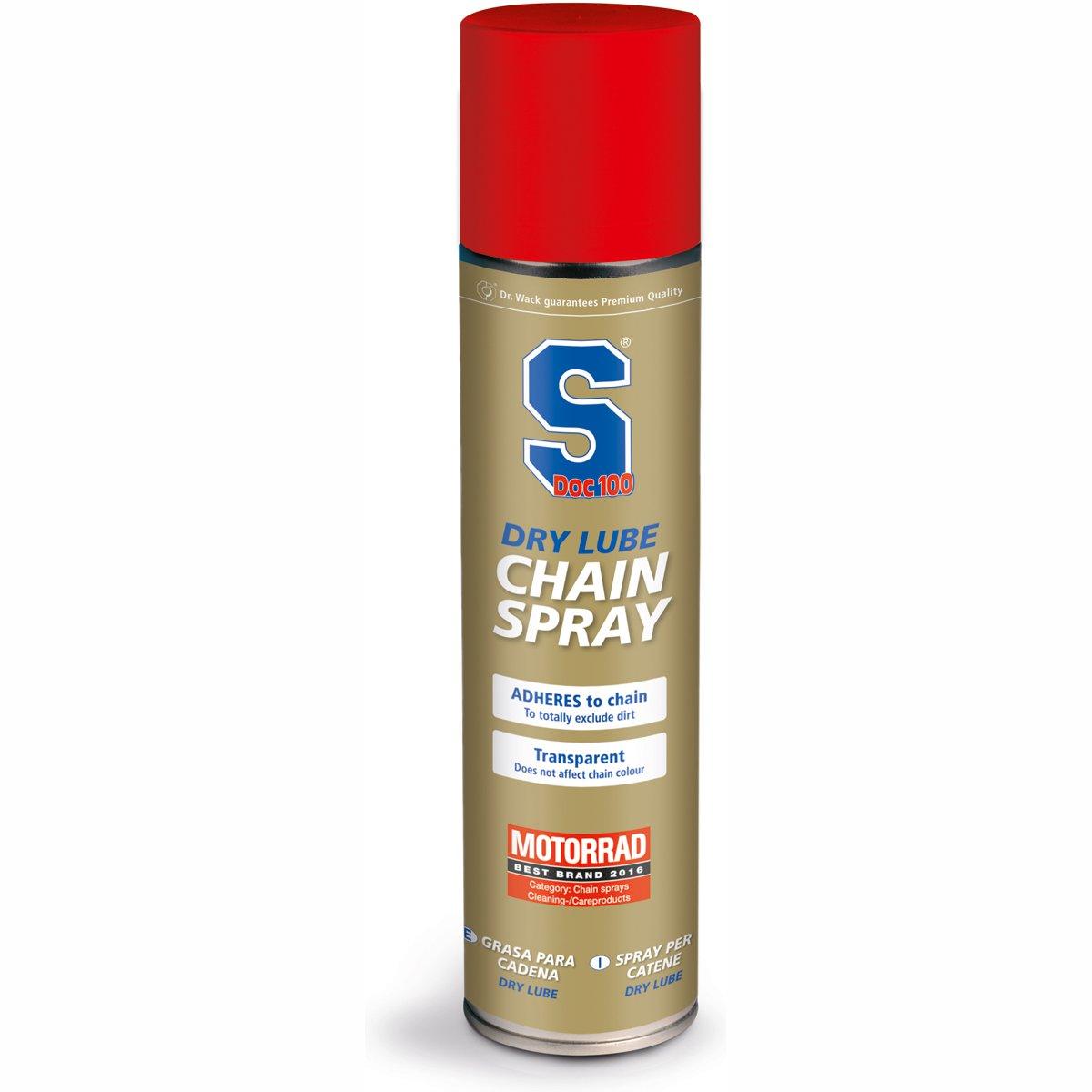 SDoc S100 Motorcycle Dry Chain Lube Spray - 400ml - Browse our range of Care: Chain - getgearedshop 