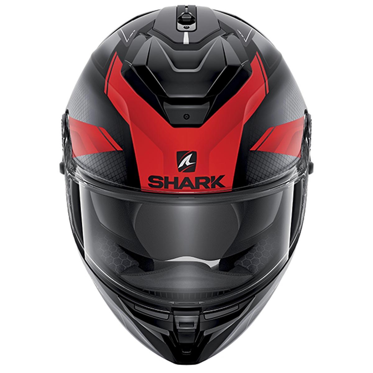 Shark Spartan GT Elgen Helmet KAR - Matt Black Red - getgearedshop