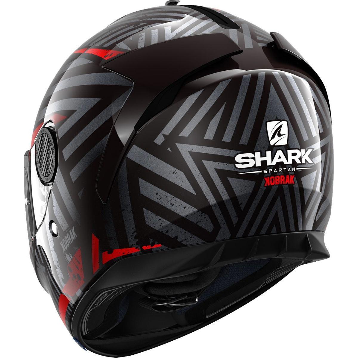 Shark Spartan Kobrak Helmet KRR - Black Red - Browse our range of Helmet: Full Face - getgearedshop 