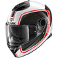 Shark Spartan Priona WKR Helmet - White Black Red - Browse our range of Helmet: Full Face - getgearedshop 