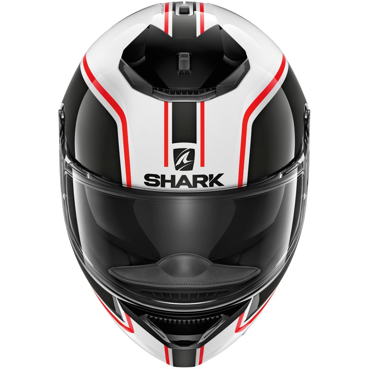 Shark Spartan Priona WKR Helmet - White Black Red - Browse our range of Helmet: Full Face - getgearedshop 