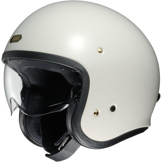 Shoei J-O Open Face Helmet - White - Browse our range of Helmet: Open Face - getgearedshop 