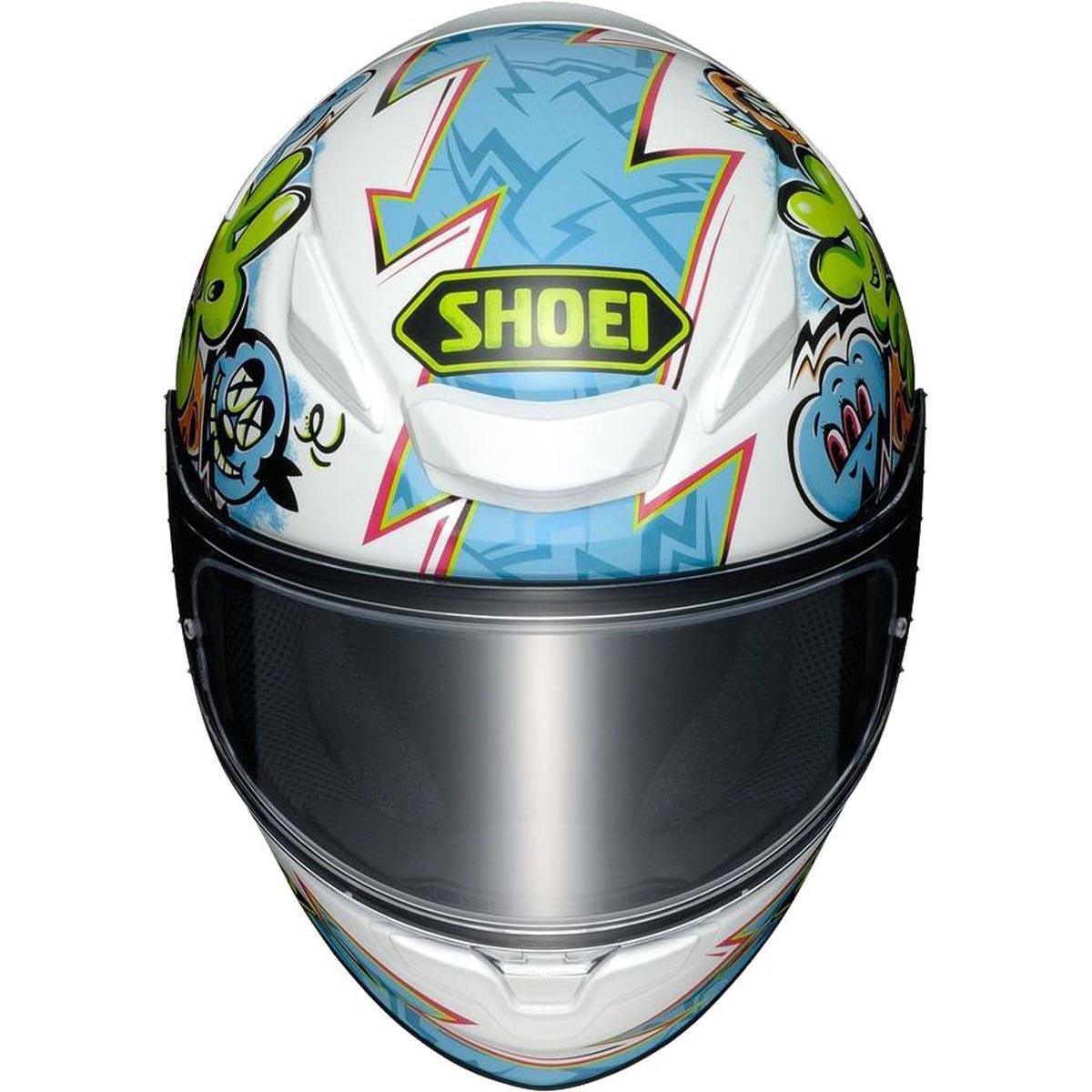 Shoei NXR 2 Mural TC10 Helmet - White Blue - Browse our range of Helmet: Full Face - getgearedshop 