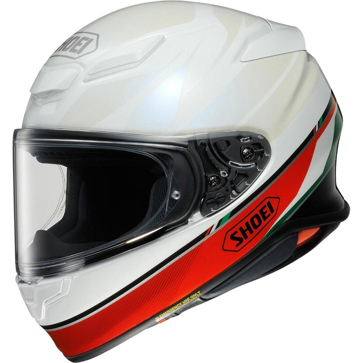 Shoei NXR 2 Nocturne TC4 Helmet - White Red - Browse our range of Helmet: Full Face - getgearedshop 