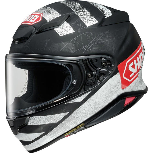 Shoei NXR 2 Scanner TC5 Helmet - Black White Red - Browse our range of Helmet: Full Face - getgearedshop 