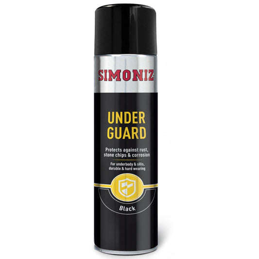 Simoniz Black Underguard Paint Spray Aerosol Can - 500ml - Browse our range of Care: Paint - getgearedshop 