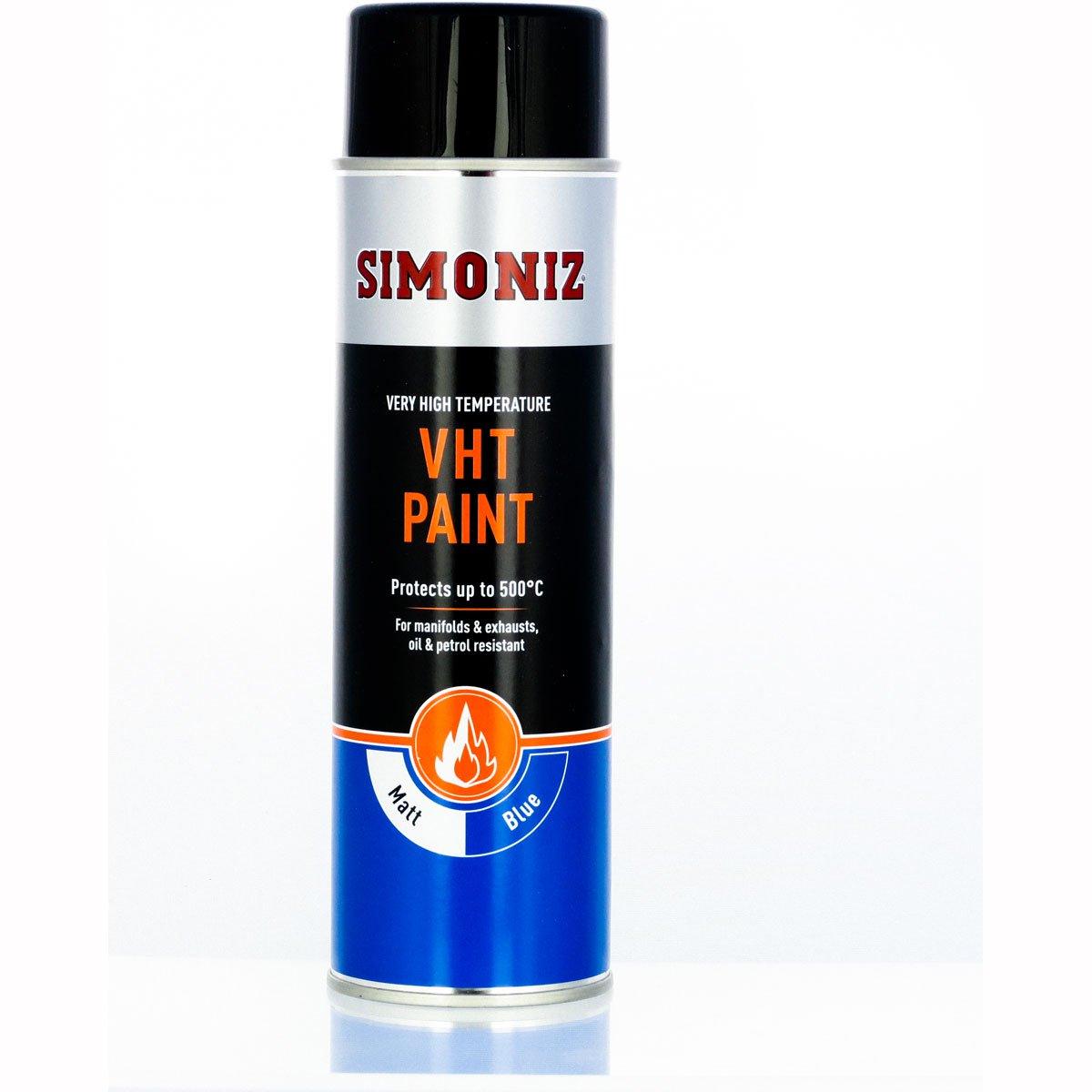 Simoniz Blue VHT High Temperature Paint Spray Aerosol Can - 500ml - Browse our range of Care: Paint - getgearedshop 
