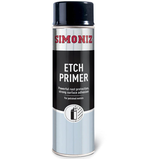 Simoniz Etch Primer Spray Aerosol Can Car Motorcycle Silver - 500ml - Browse our range of Care: Paint - getgearedshop 