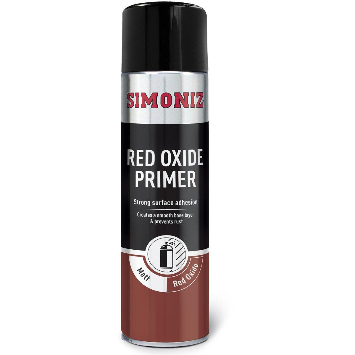 Simoniz Red Oxide Primer Spray Aerosol Can Car Motorcycle - 500ml - Browse our range of Care: Paint - getgearedshop 
