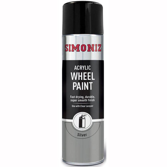 Simoniz Silver Wheel Paint Spray Aerosol Can - 500ml - Browse our range of Care: Paint - getgearedshop 