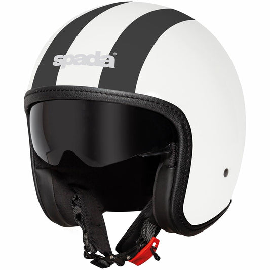 Spada Ace Viper Helmet - Matt White Black - Browse our range of Helmet: Open Face - getgearedshop 