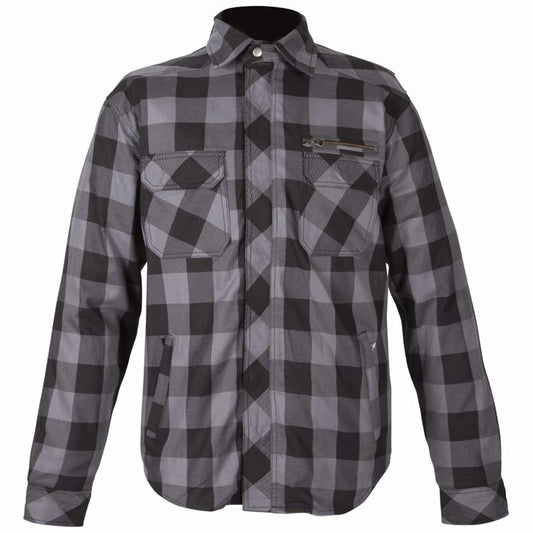Spada Maine Protective Shirt CE - Black Grey - Browse our range of Clothing: Overshirts - getgearedshop 
