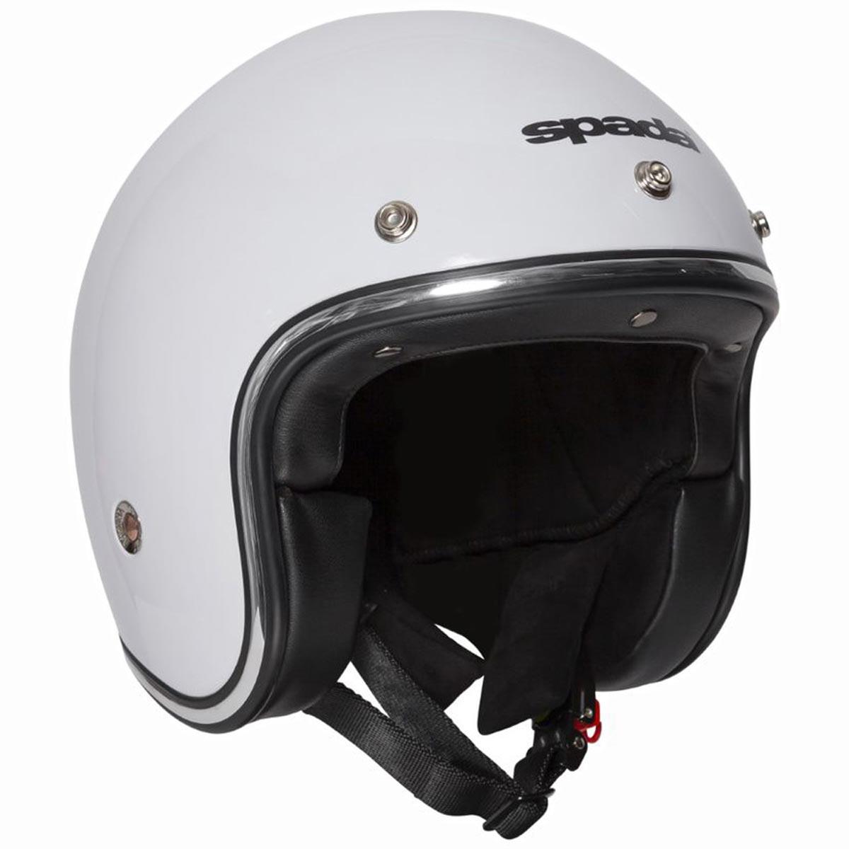 Spada Open Face Classic Helmet - White - Browse our range of Helmet: Open Face - getgearedshop 