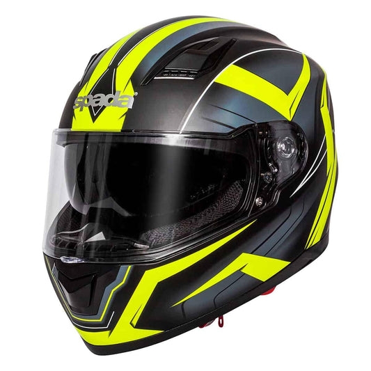Spada SP17 Helmet Ruler - Black Yellow - Browse our range of Helmet: Full Face - getgearedshop 