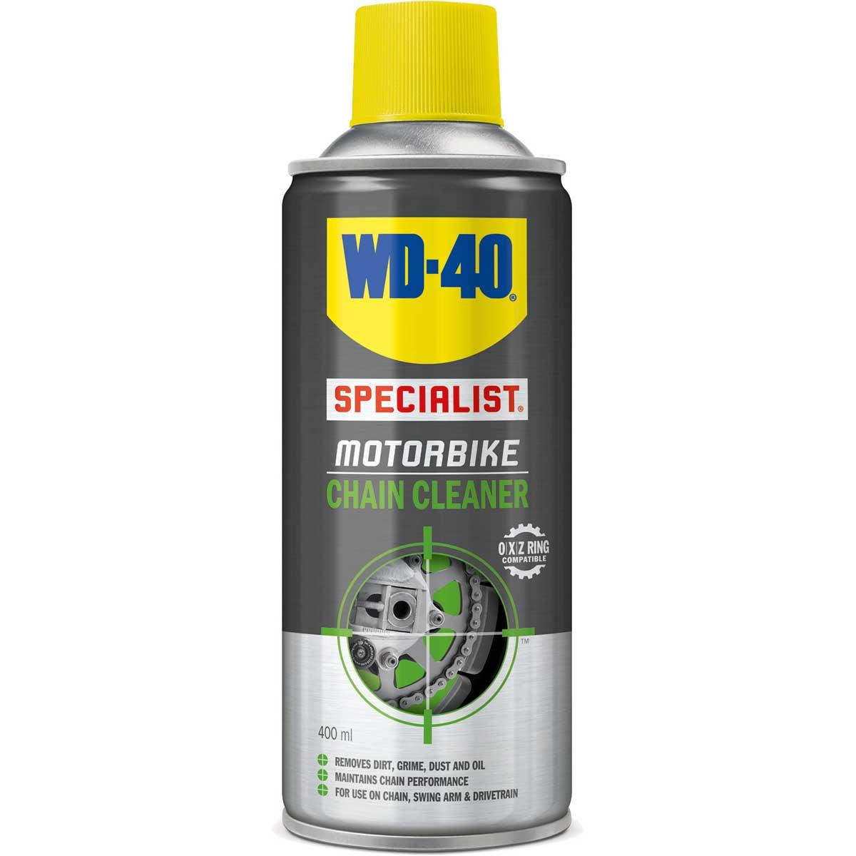 WD40 Specialist Motorbike Chain Cleaner 400ml Clear - Browse our range of Care: Chain - getgearedshop 