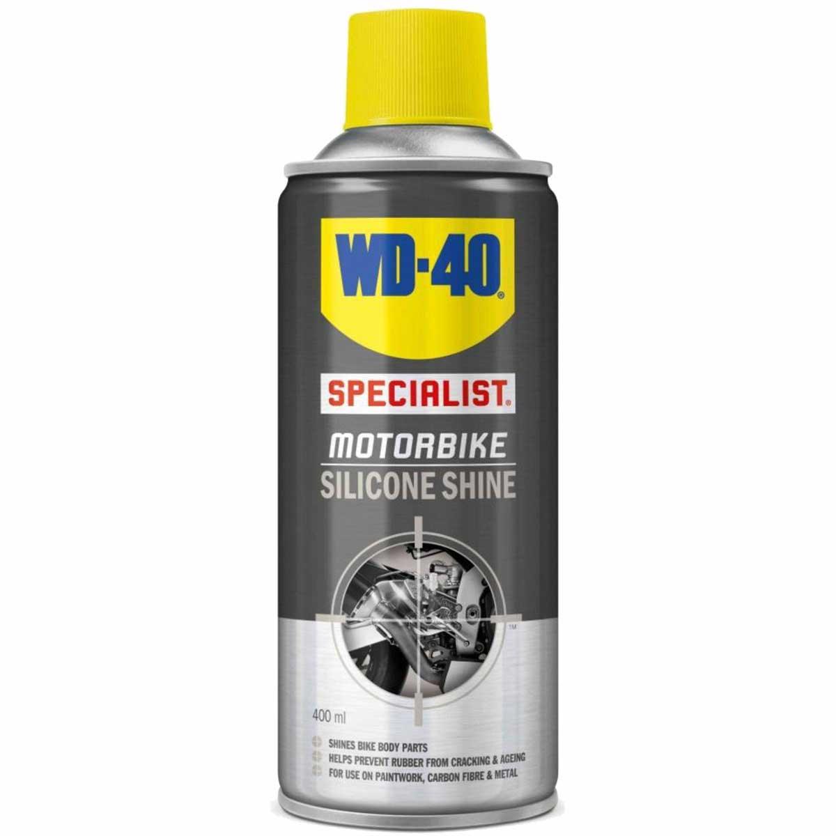 WD40 Specialist Motorbike Silicone Shine 400ml Clear - Browse our range of Care: Cleaning - getgearedshop 