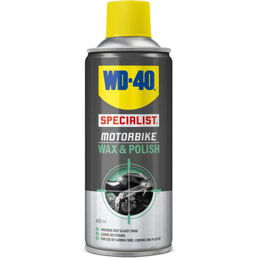 WD40 Specialist Motorbike Wax & Polish 400ml Clear - Browse our range of Care: Cleaning - getgearedshop 
