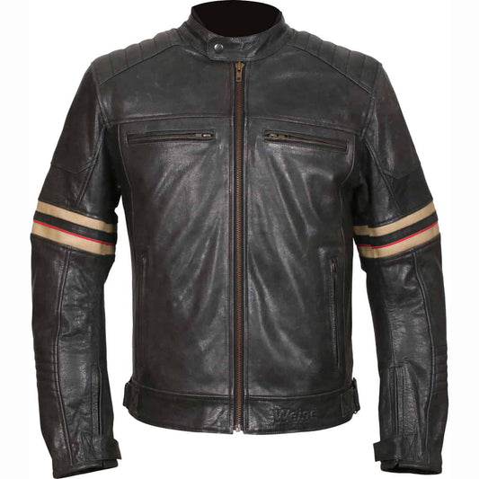 Weise Detroit Leather Jacket - Black front