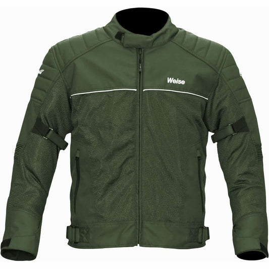 Weise Scout mesh motorcycle jacket green front